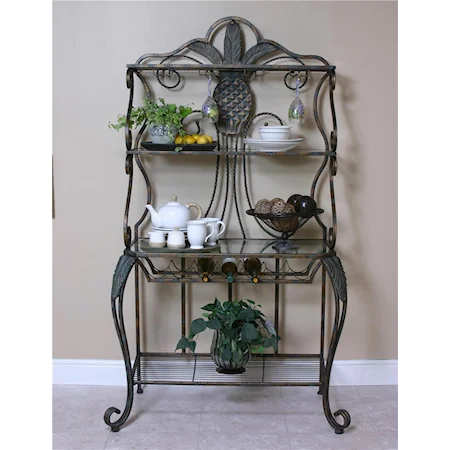 Copper Verde/Glass Etagere